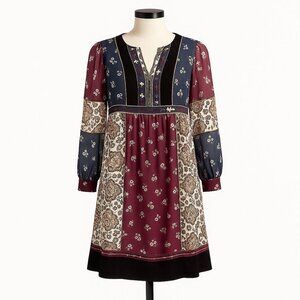 Maeve for Anthropologie Quartier Latin Dress Size XS Patchwork Boho